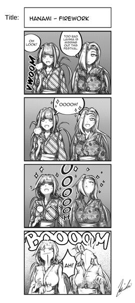 Yonkoma "Hanami - Firework" (old artstyle)