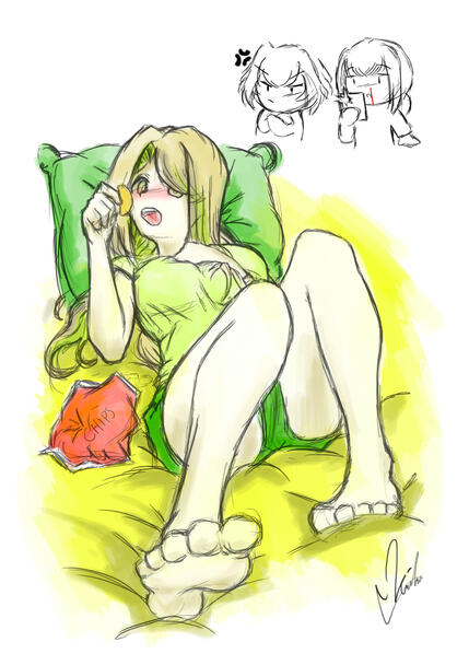 Naru being caught